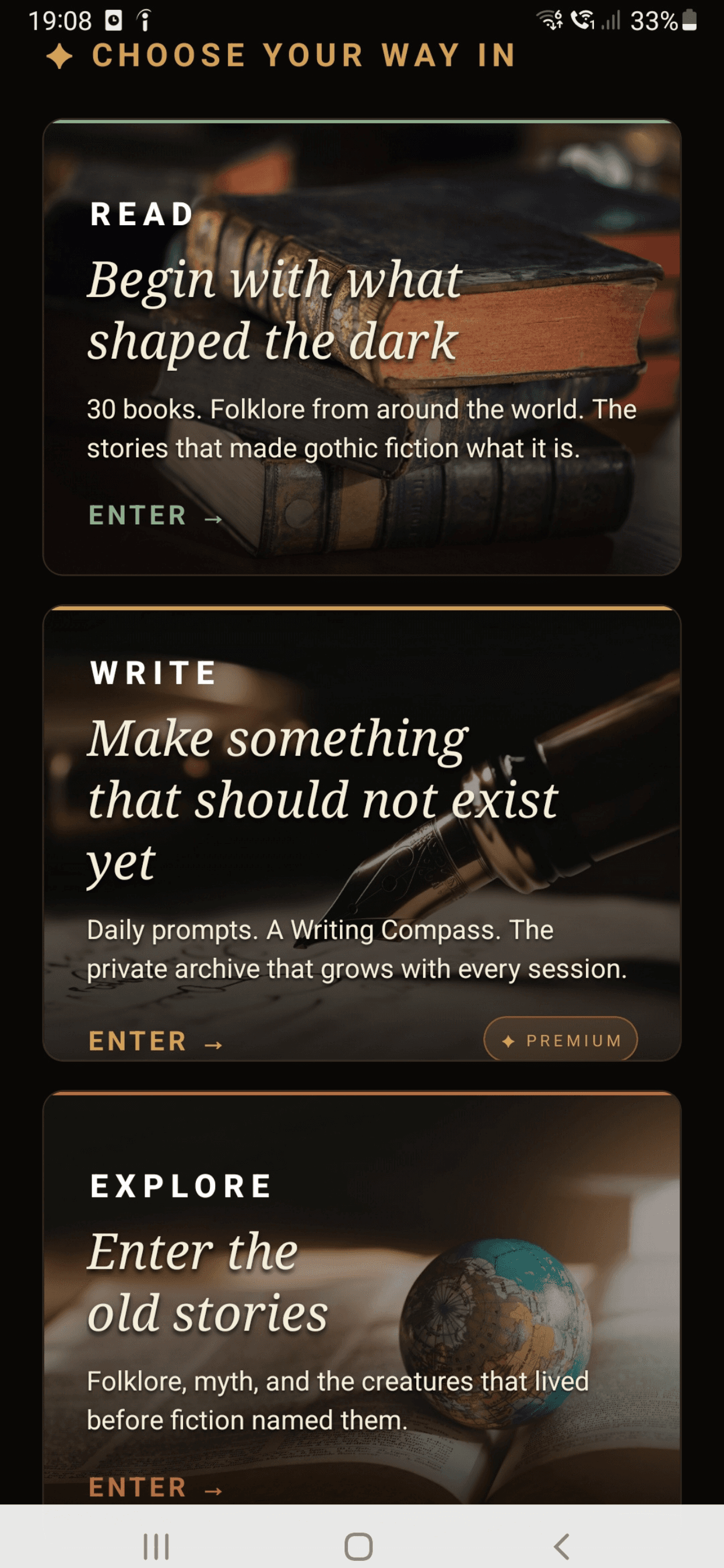Choose your way in — Read, Write, Explore