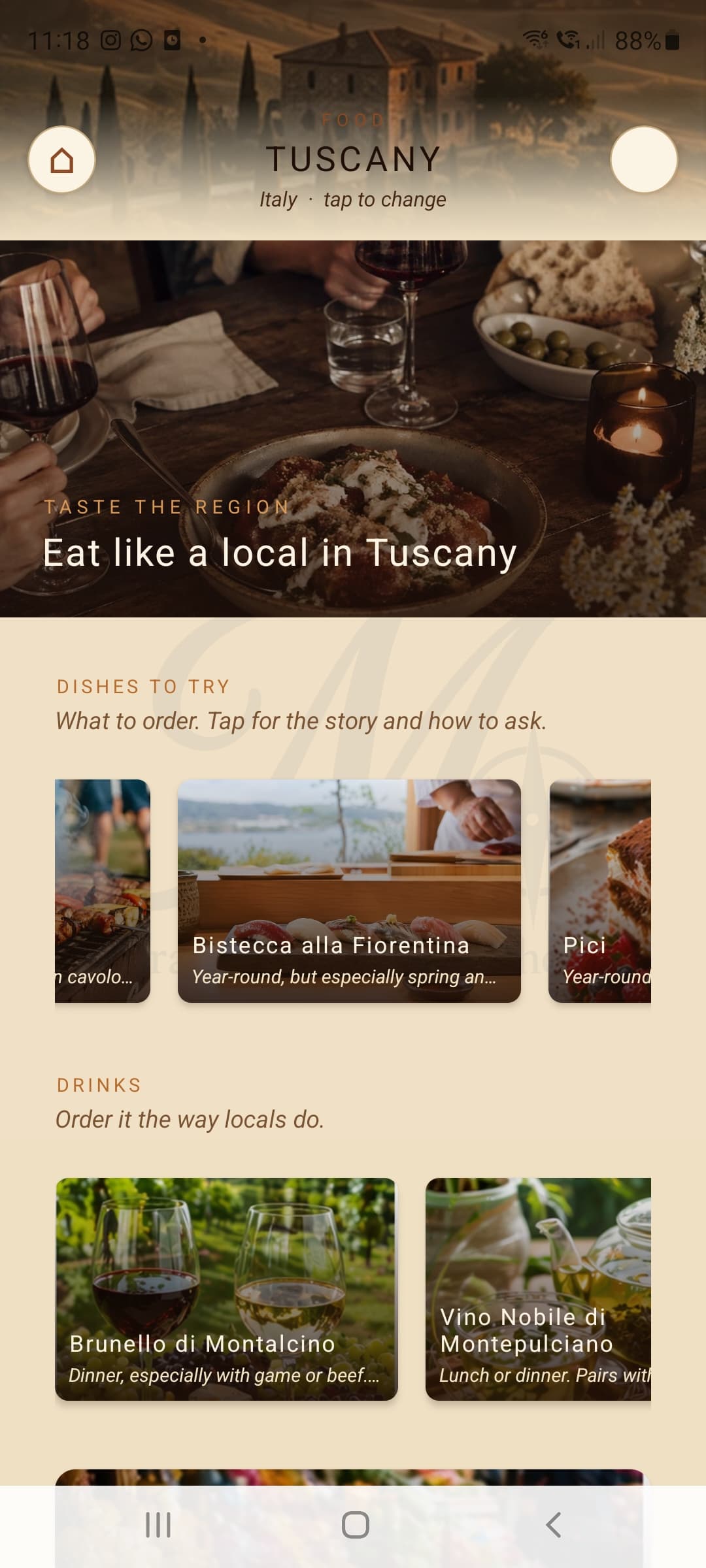 Food in Tuscany — Bistecca alla Fiorentina, regional wines